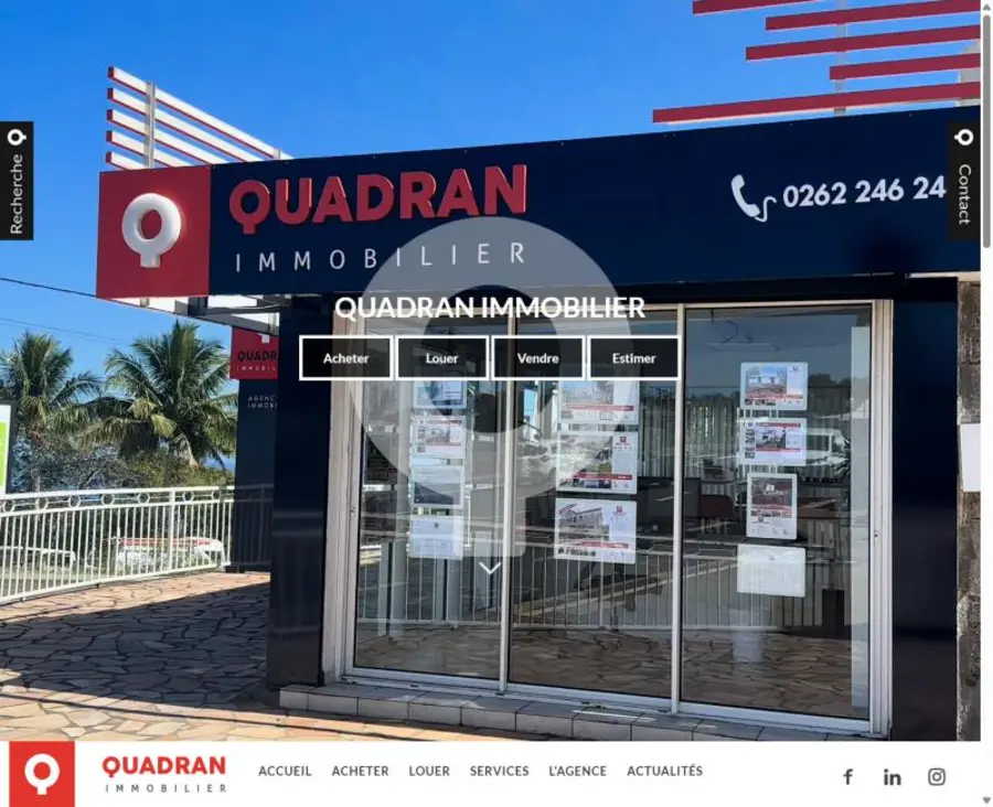 Capture d'écran du projet Quadran Immobilier